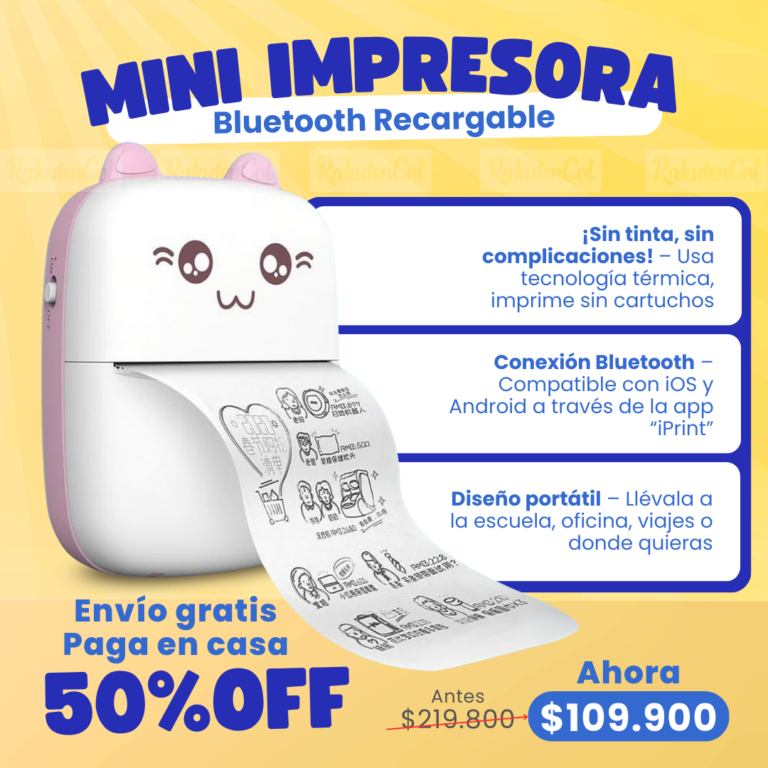 N081 - Mini Impresora Bluetooth Recargable