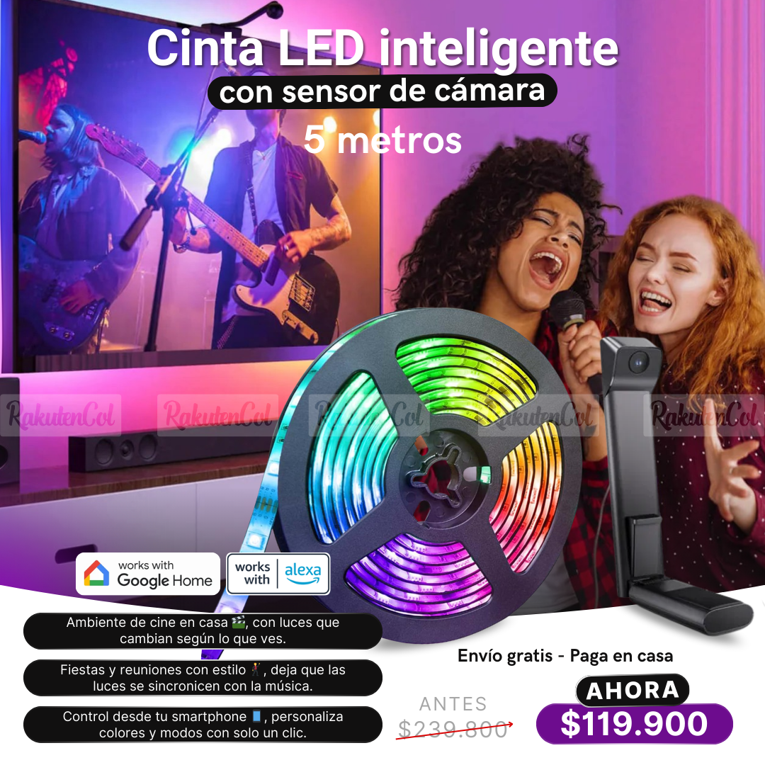 FI019 - Cinta LED Inteligente con sensor de cámara