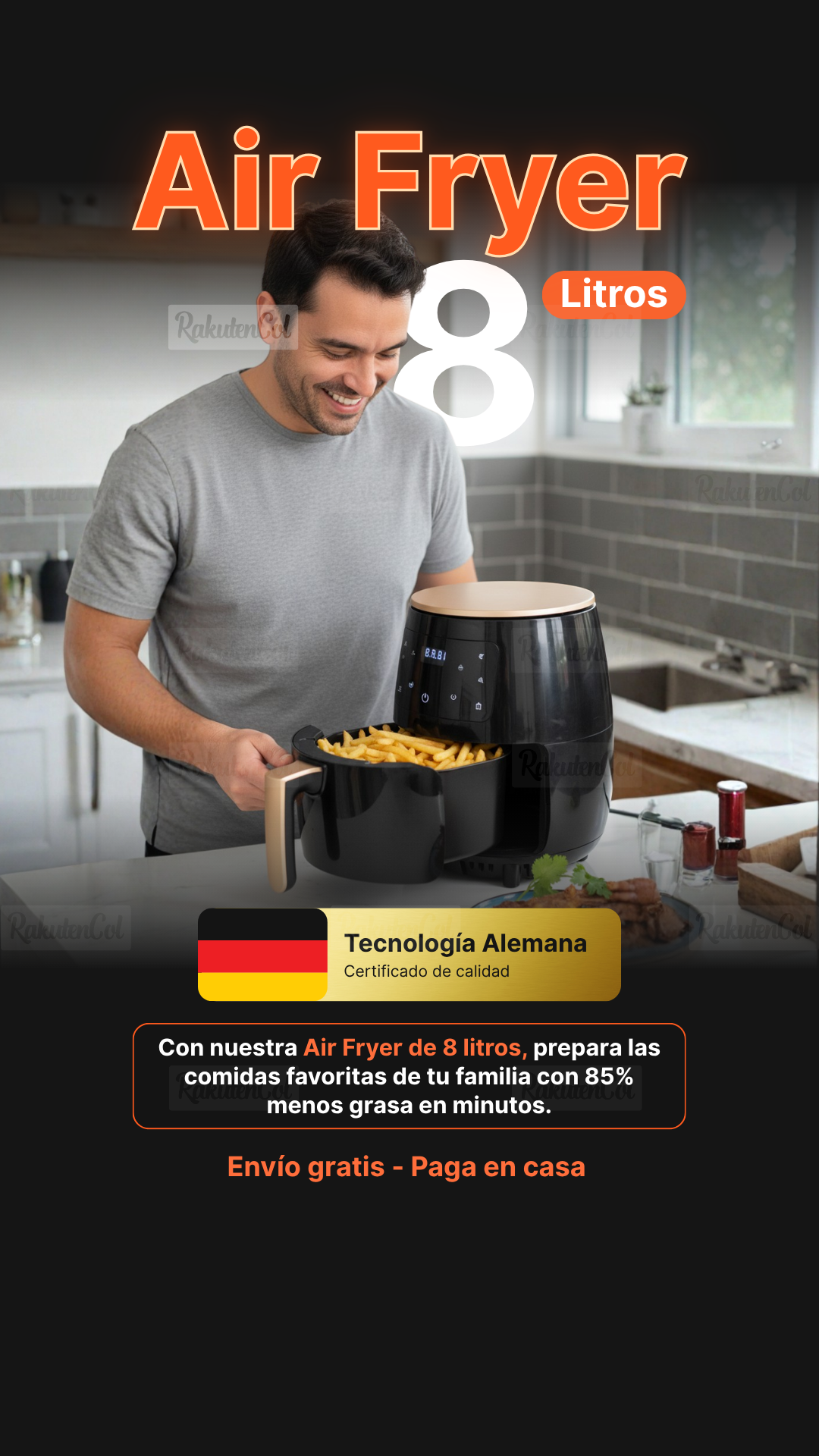 AIR FRYER 8 LITROS