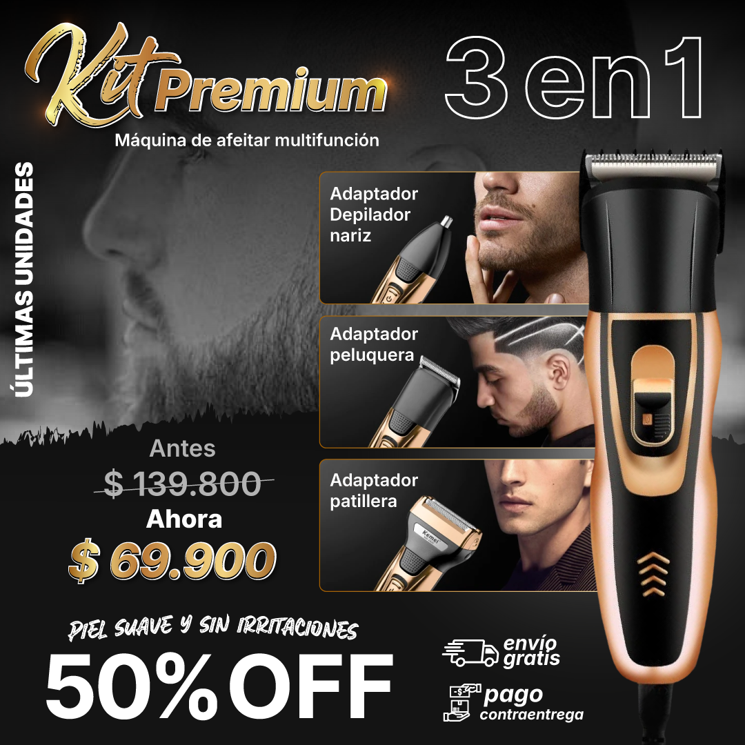 BT019 - Maquina de Afeitar Geemy GM-595 Dorada