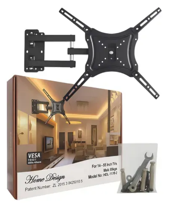 Base Soporte Para Tv De 14 Hasta 55 Pulgadas 50kg Brazo Tv Color Negro