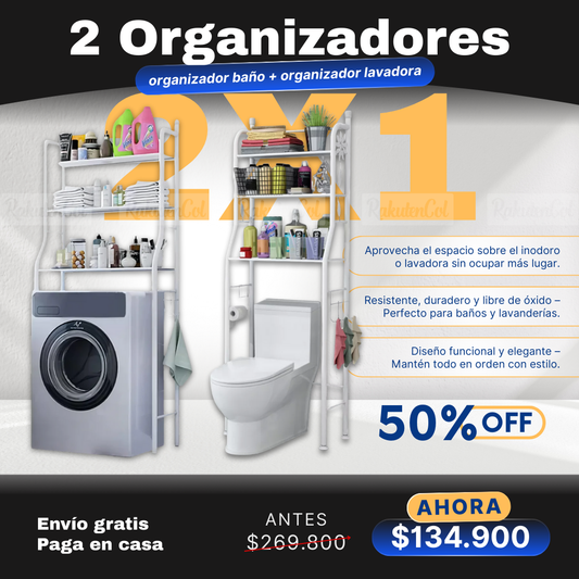 Organizador baño + Organizador lavadora