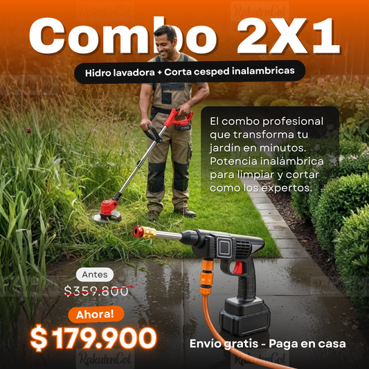 Combo Corta Cesped + Hidro lavadora