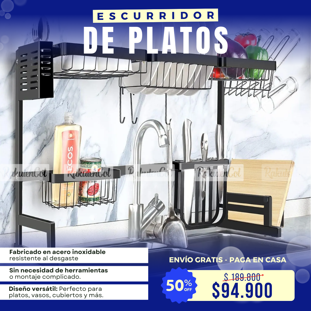 Estante Escurridor de Platos 65 Cm