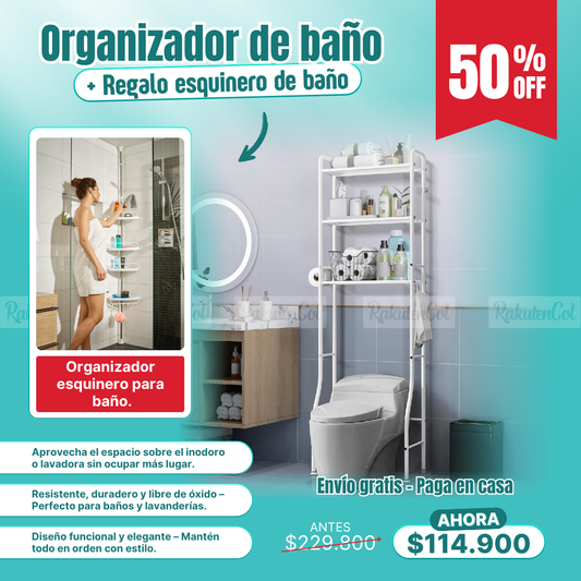 Organizador De Baño + Regalo Esquinero De Baño