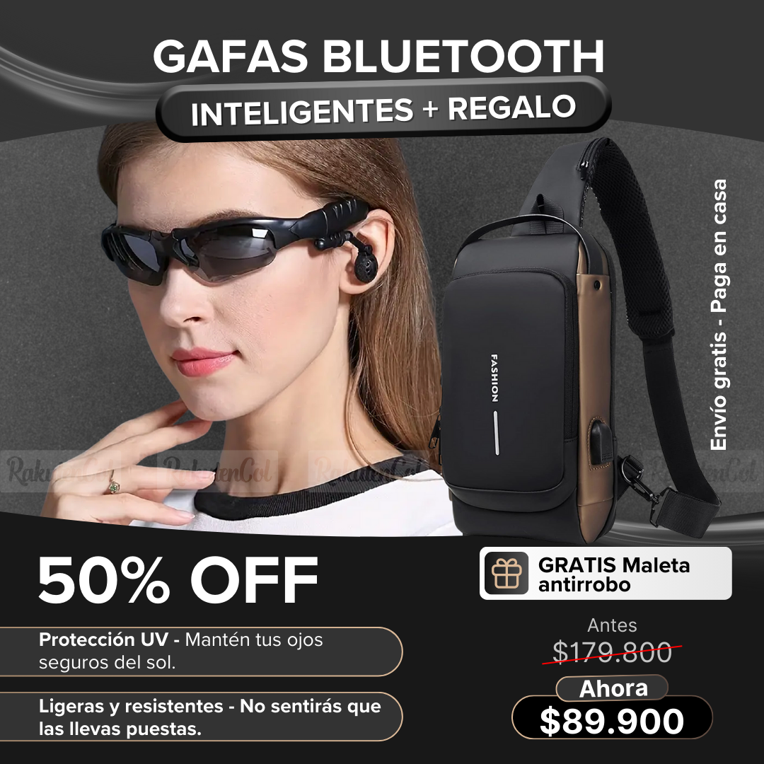 Gafas Bluetooth + Mcanguro Antirrobo