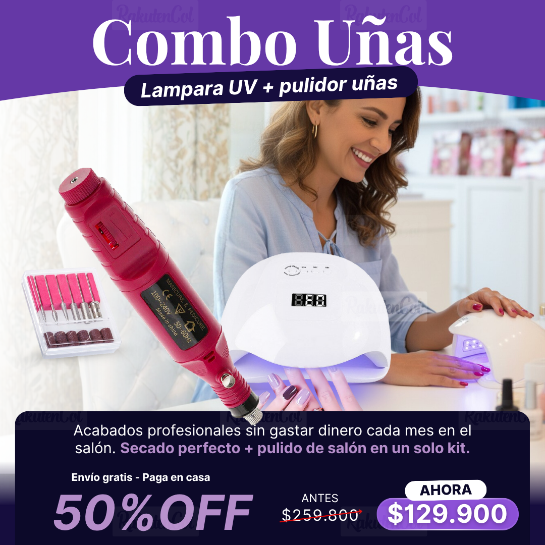Kit Manicure Lampara de uñas mas pulidor