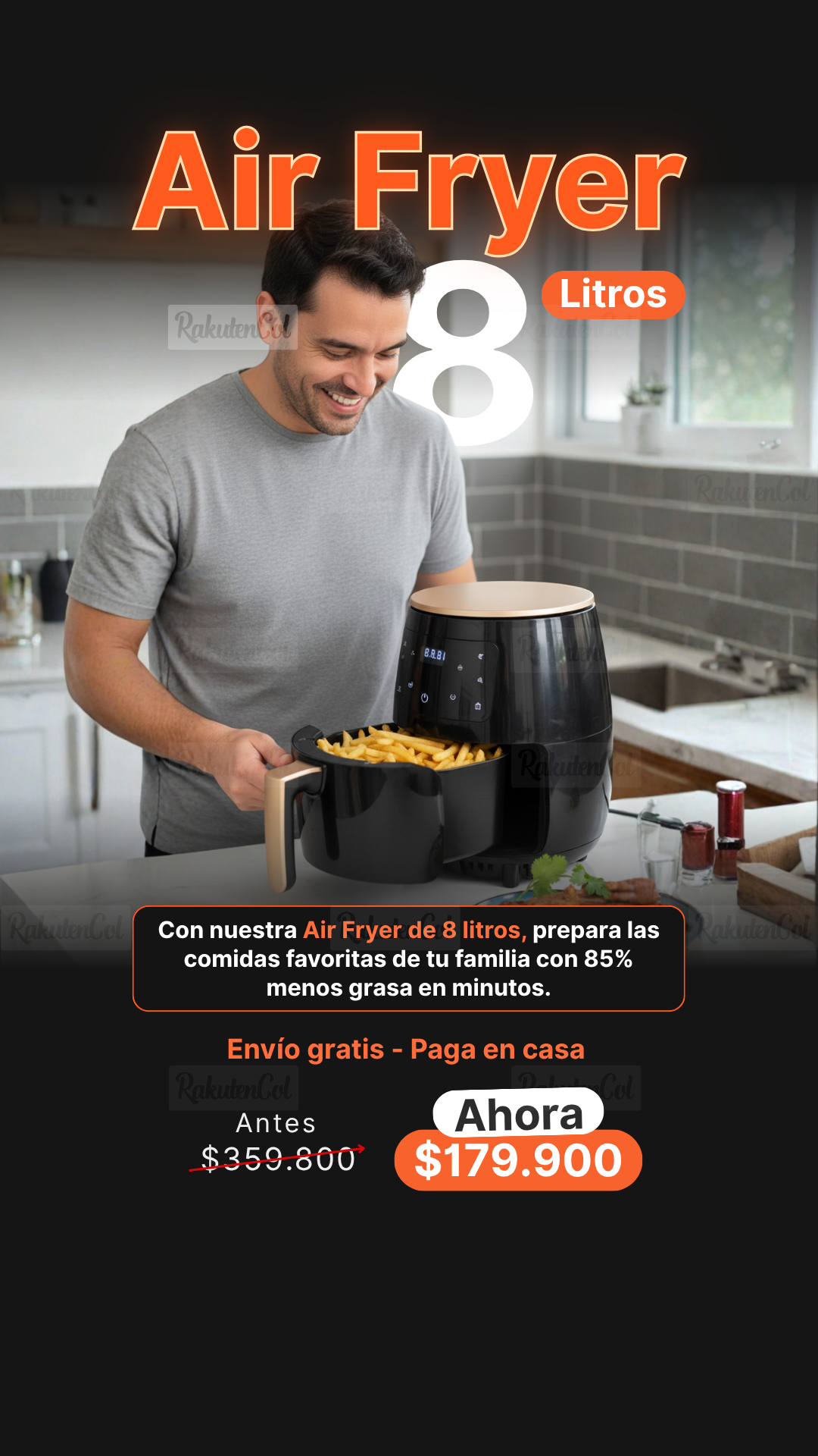 AIR FRYER 8 LITROS