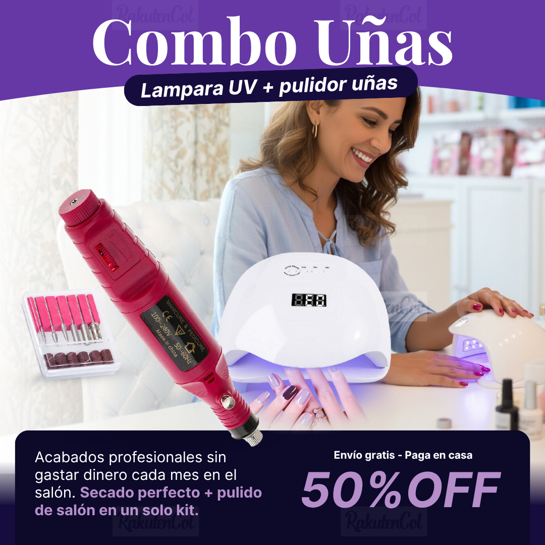 Kit Manicure Lampara de uñas mas pulidor