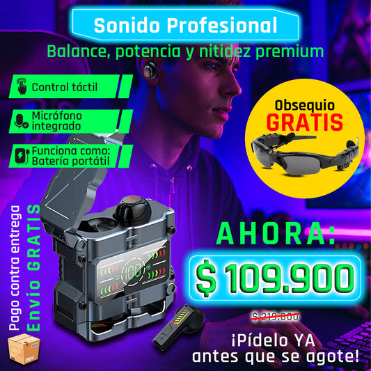 Audífonos M60 + Gafas Bluetooth