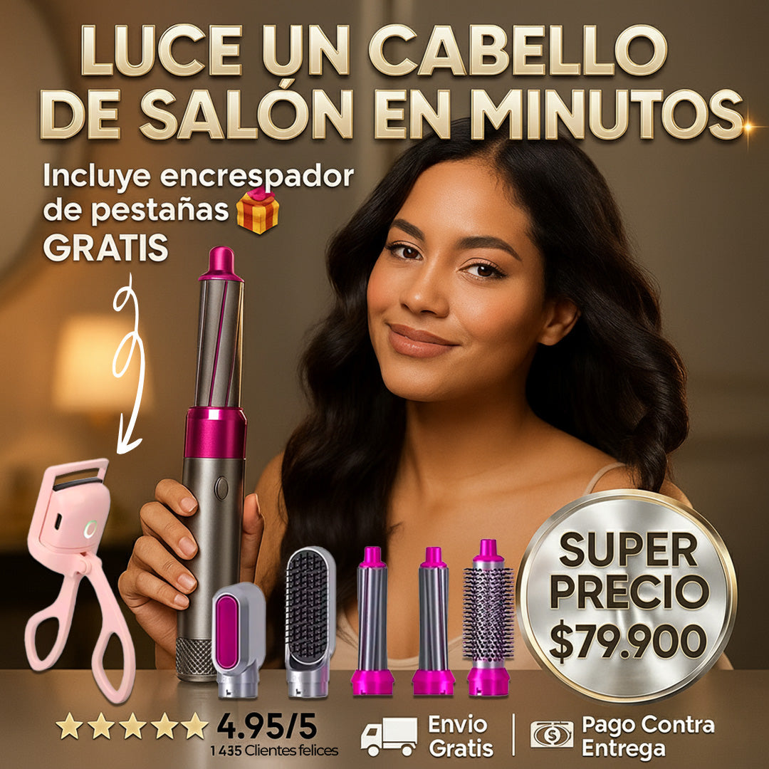 Cepillo 5en1 gratis encrespador