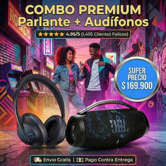 COMBO PARLANTE BOOMBO-3  + DIADEMA  BOSE 700