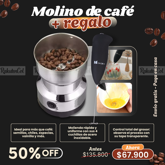 Molino de café + Batidor de Bebidas