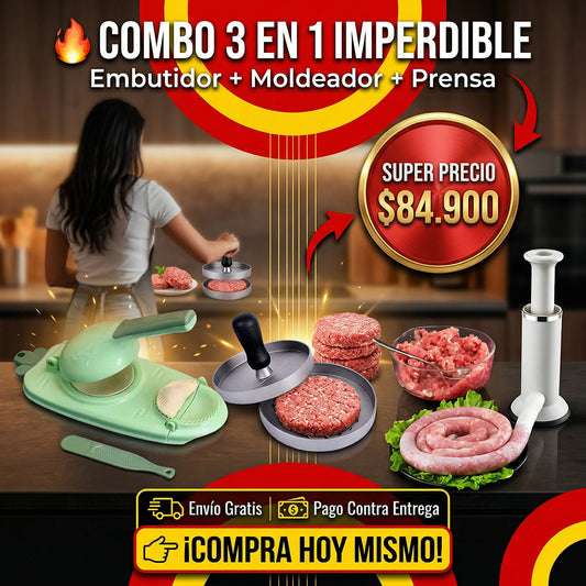 Molde Hamburguesa + Embutidos salchicha + molde empanada