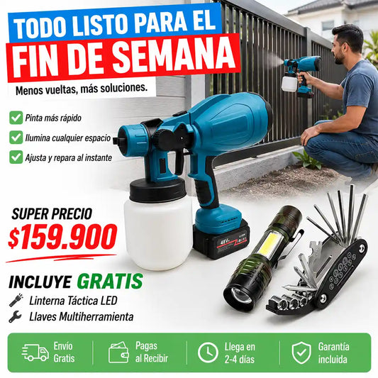 Máquina Pintar + Linterna Mini + Juego de Llaves