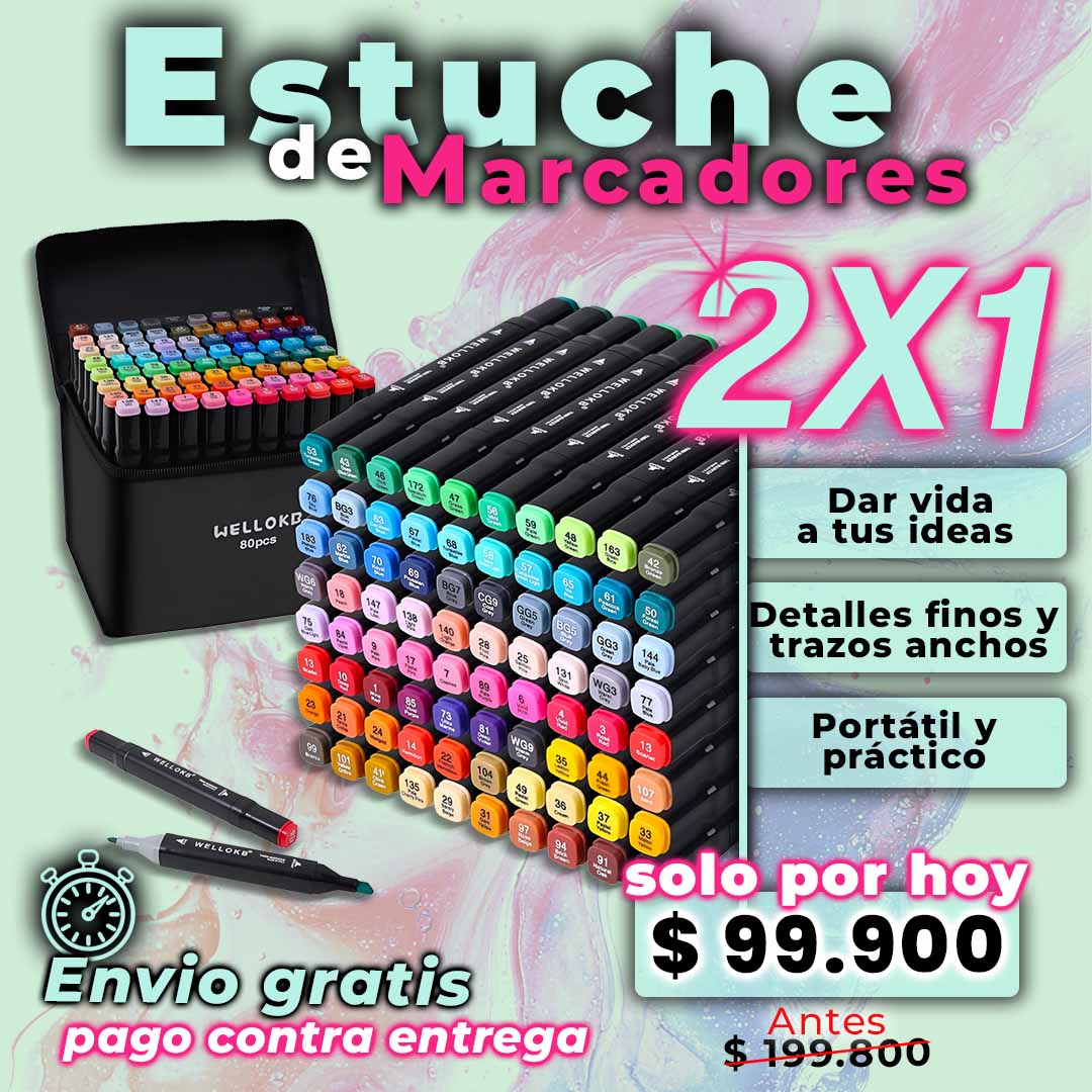 Set 2X1 Marcadores X80