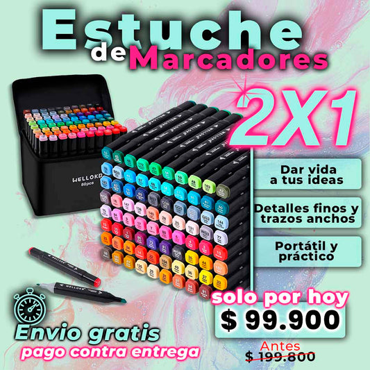 Set 2X1 Marcadores X80