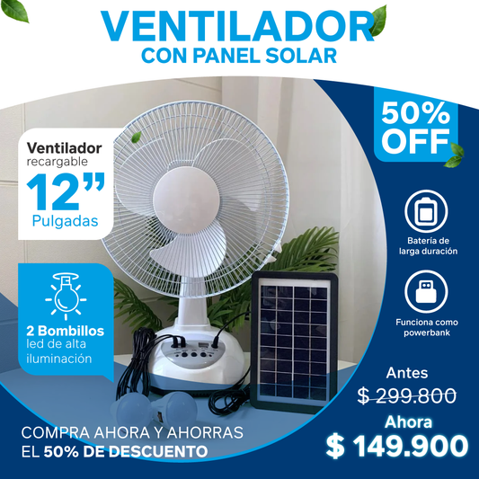 FI113 - Ventilador Con Panel Solar GD-8019