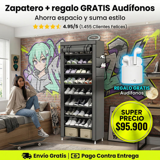 ZAPATERO  TELA 10 NIVEL+ AUDIFONOS