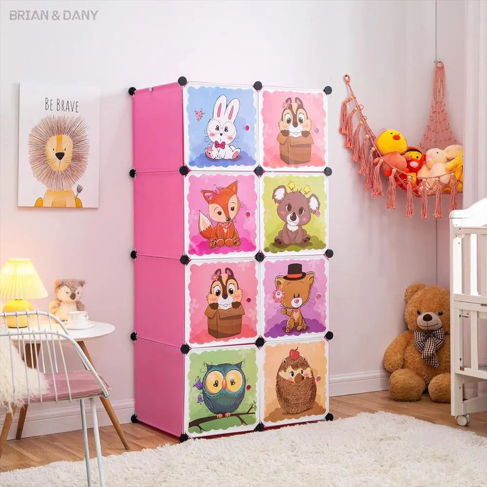 Armario infantil  8 puertas ROSA